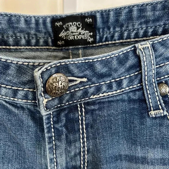 ReRock for Express Size 12 Women’s Flare Jeans Denim Western Festival Concert - Picture 4 of 14